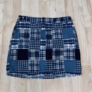 Ann Taylor LOFT Plaid Madras Patchwork Skirt 6P